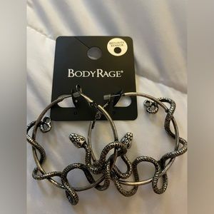 NWT Medusa Silver hoop earrings